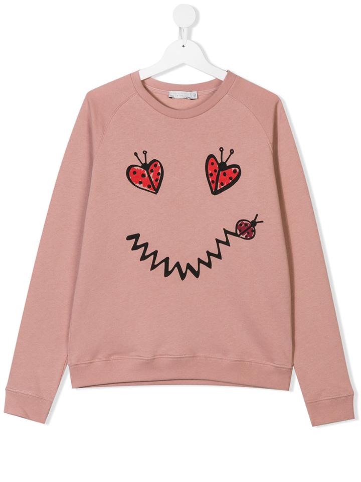 Stella Mccartney Kids Teen Ladybug-print Sweatshirt - Pink & Purple