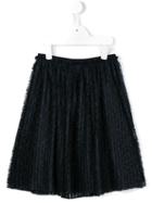 Ermanno Scervino Junior Pleated Lace Skirt, Girl's, Size: 8 Yrs, Blue