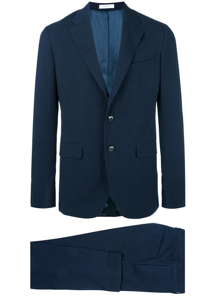 Boglioli Formal Two-piece Suit, Men's, Size: 52, Blue, Cotton/spandex/elastane/acetate/cupro