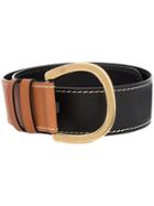 Sonia Rykiel - Reversible Belt - Women - Calf Leather - Xs, Black, Calf Leather