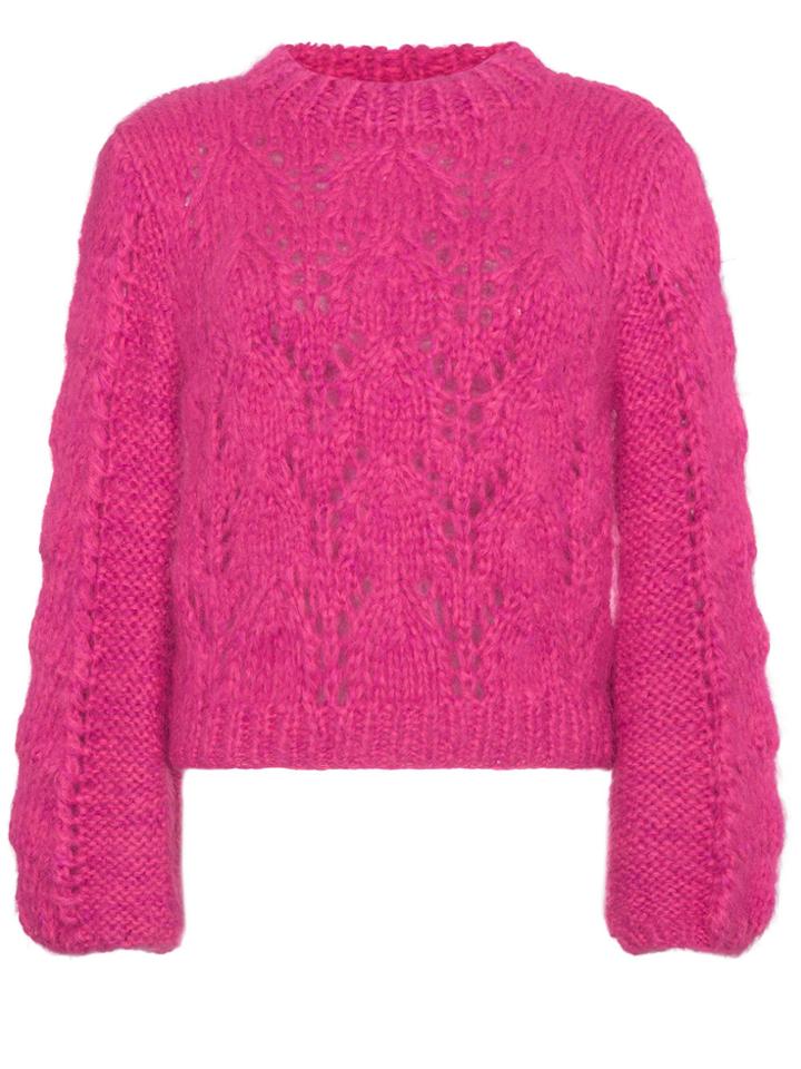 Ganni Pink Julliard Knitted Jumper - Pink & Purple