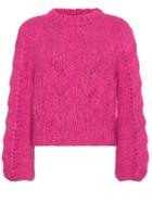 Ganni Pink Julliard Knitted Jumper - Pink & Purple