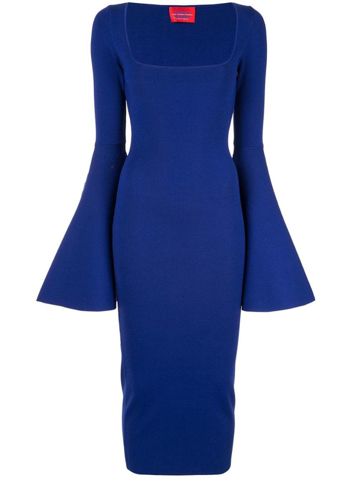 Solace London Serra Bell Sleeve Dress - Purple