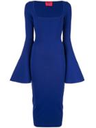 Solace London Serra Bell Sleeve Dress - Purple