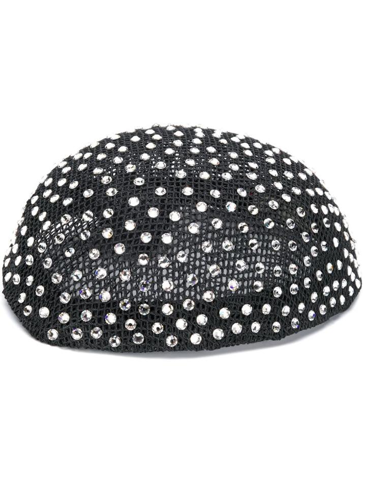 Gucci Gemstone Embellished Hat - Black