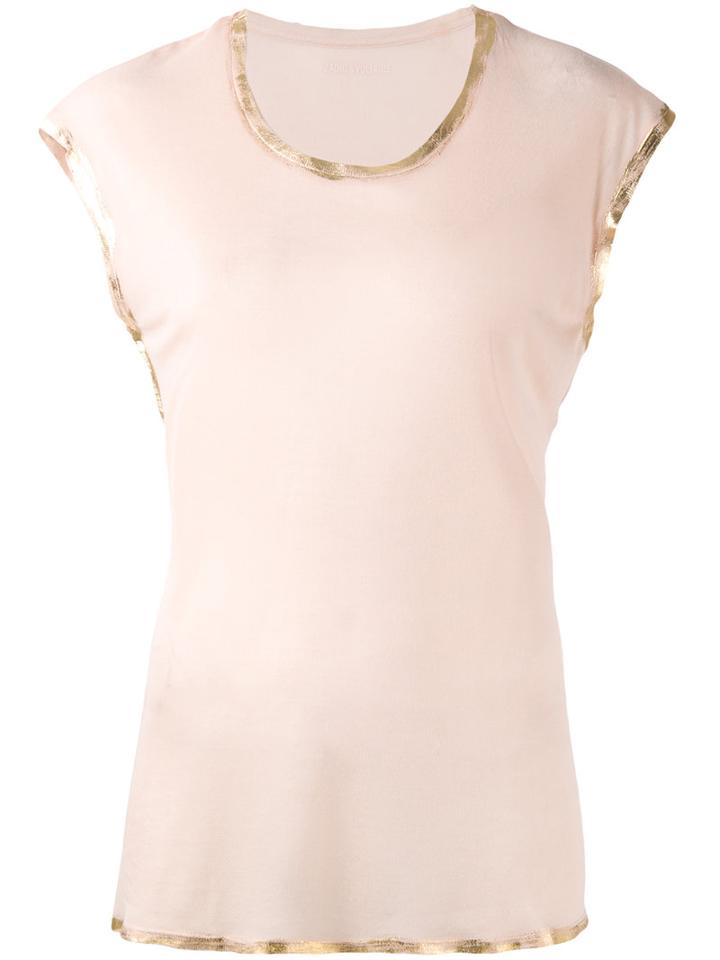 Zadig & Voltaire Ribbon Trim T-shirt, Women's, Size: Medium, Pink/purple, Modal