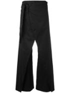 Federica Tosi - Flared Trousers - Women - Cotton/polyamide/spandex/elastane - S, Black, Cotton/polyamide/spandex/elastane