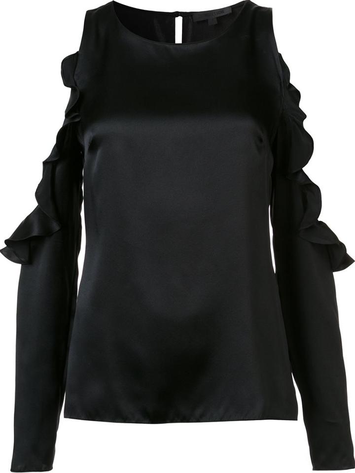 Cushnie Et Ochs Cut-out Ruffle Blouse