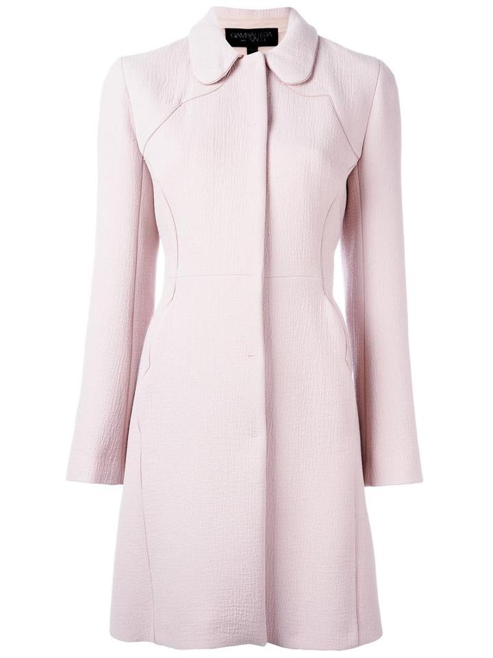 Giambattista Valli - Textured Flared Coat - Women - Silk/polyamide/virgin Wool - 44, Pink/purple, Silk/polyamide/virgin Wool