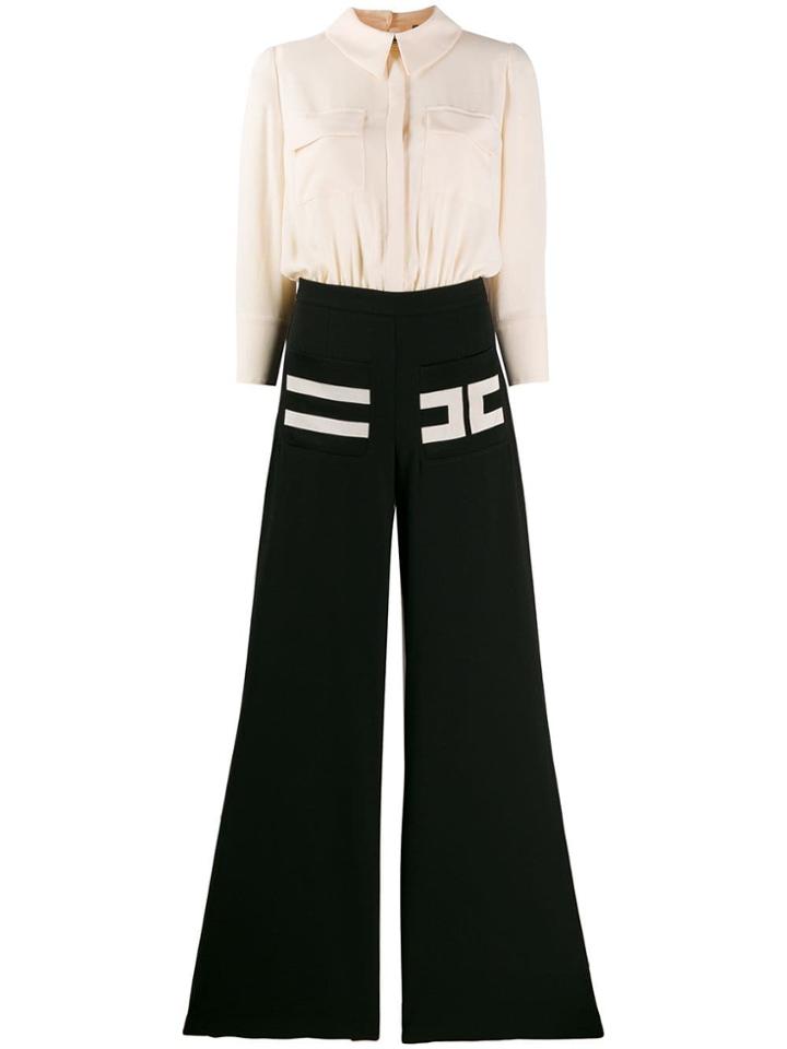 Elisabetta Franchi Flared Style Playsuit - Black