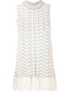 Proenza Schouler - Fringed Tank Top - Women - Cotton/nylon/viscose - Xs, White, Cotton/nylon/viscose