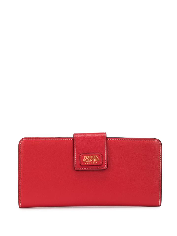 Frances Valentine Logo Patch Wallet - Red