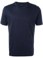 Z Zegna Classic T-shirt, Men's, Size: Medium, Blue, Cotton