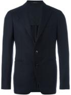 Tagliatore Single Breasted Blazer, Men's, Size: 54, Blue, Cupro/virgin Wool