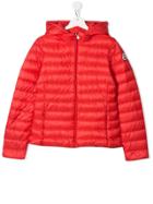 Moncler Kids Teen Hooded Padded Jacket - Red