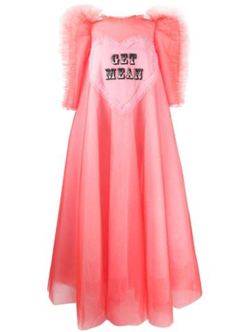 Viktor & Rolf Get Mean Embroidered Tulle Gown - Pink