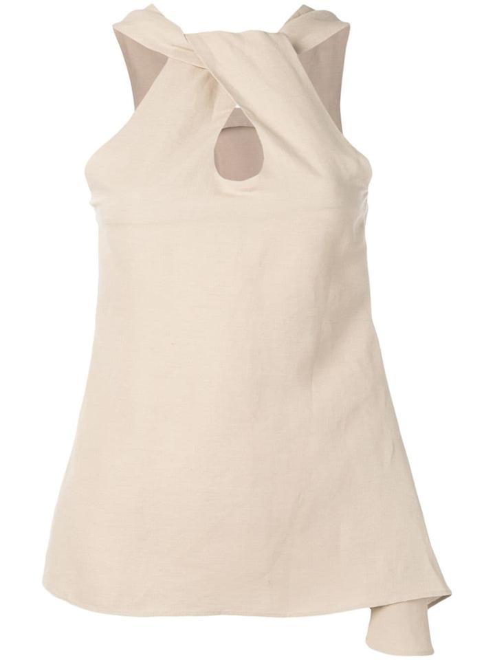 Aalto Crossed Halter Top - Neutrals