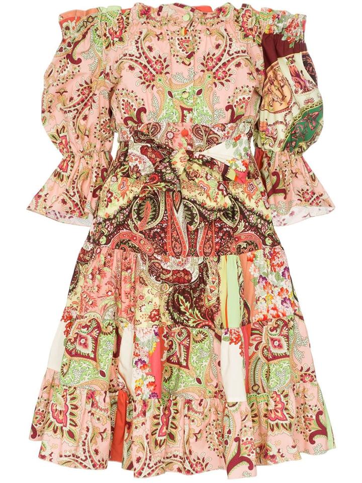 Etro Etro Drs Off The Shoulder Pasiley Mix Ri - Brown