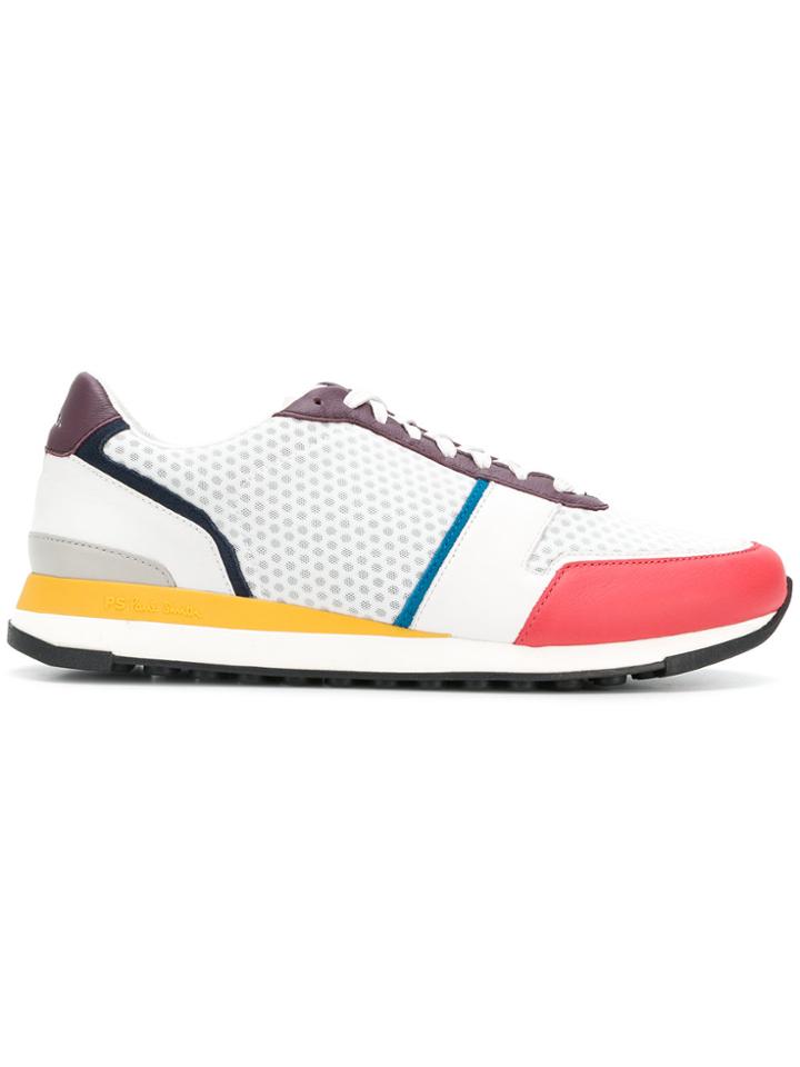 Paul Smith Colour Block Lace-up Sneakers - White
