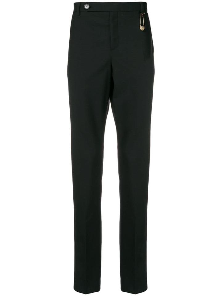 Versus Safety Pin Tailored Trousers - Black