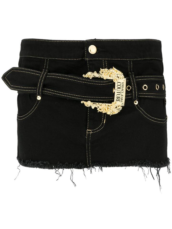 Versace Jeans Couture Branded Buckle Belt - Black