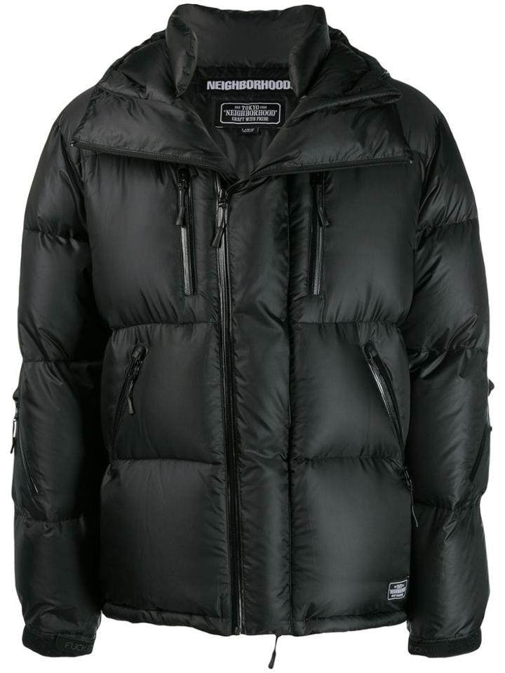 Neighborhood Hooded Padded Jacket - Black