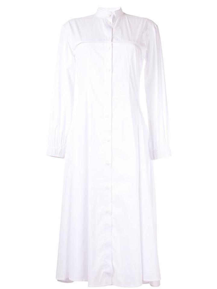 Roberts Wood Midi Shirt Dress - White