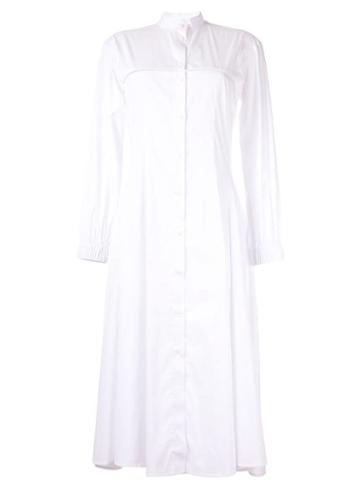Roberts Wood Midi Shirt Dress - White