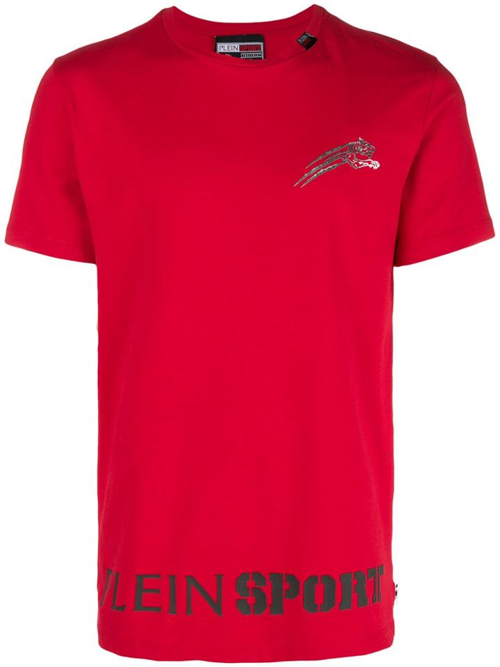 Plein Sport Logo Print T-shirt - Red