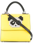 Les Petits Joueurs Panda Patch Tote, Women's, Yellow/orange, Leather