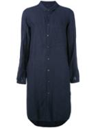 Klasica - Classic Shirt Dress - Women - Linen/flax/viscose - 1, Blue, Linen/flax/viscose
