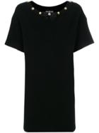 Boutique Moschino Studded Collar T-shirt Dress - Black