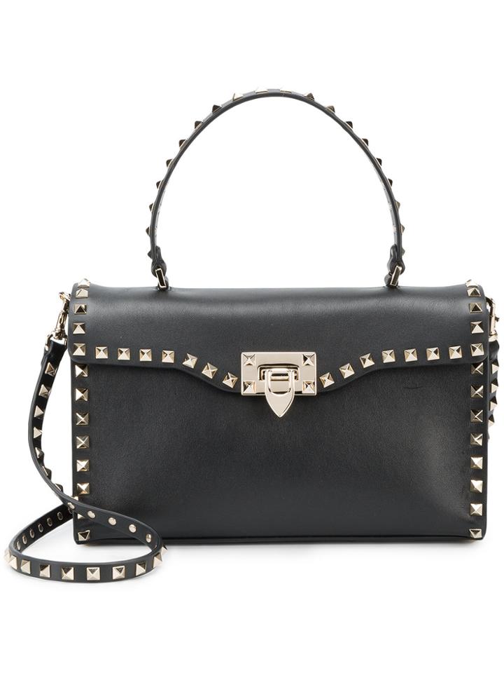 Valentino Valentino Garavani Rockstud Top Handle Bag - Black