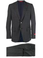 Isaia Checked Two-piece Suit - Grey