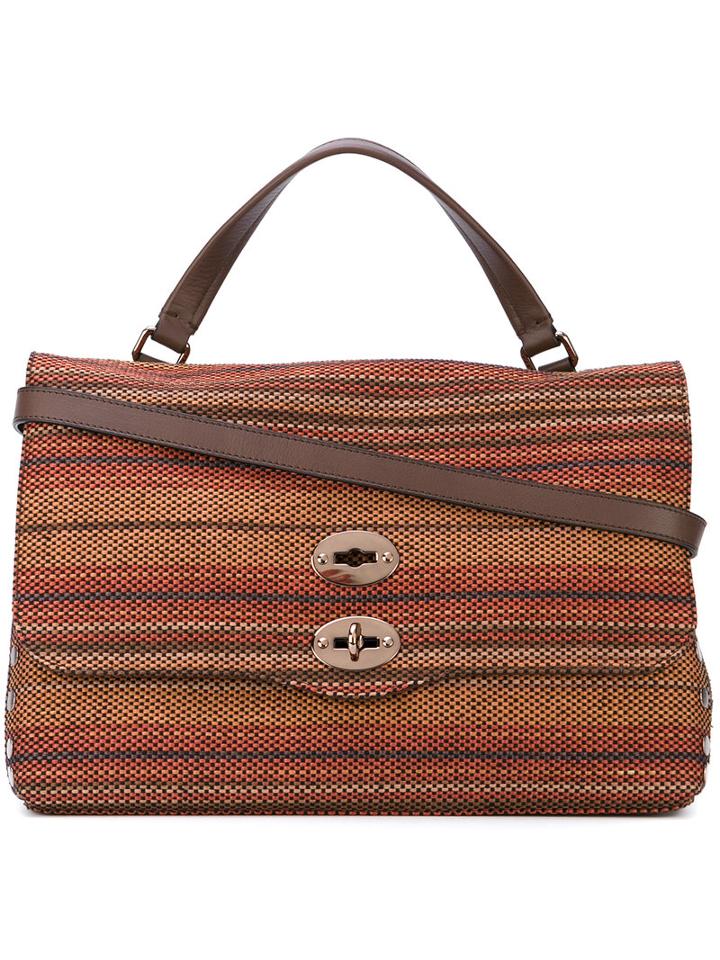 Zanellato - Woven Tote - Women - Raffia/leather - One Size, Orange, Raffia/leather