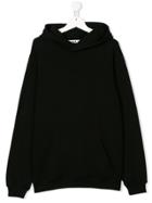 Msgm Kids Foiled Logo Hoodie - Black
