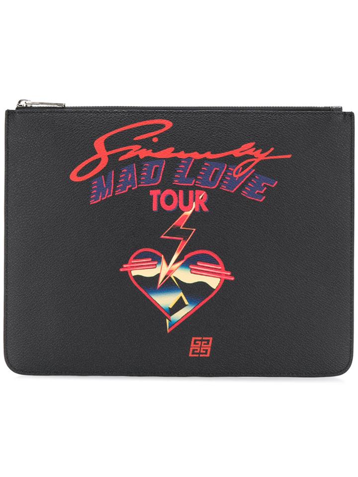 Givenchy Printed Zipped Pouch - Black