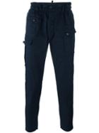 Dsquared2 Cargo Trousers, Men's, Size: 48, Blue, Cotton/spandex/elastane/polyurethane