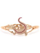 Gaydamak 18k Rose Gold And Ruby Iguane Hand Bracelet - Pink & Purple