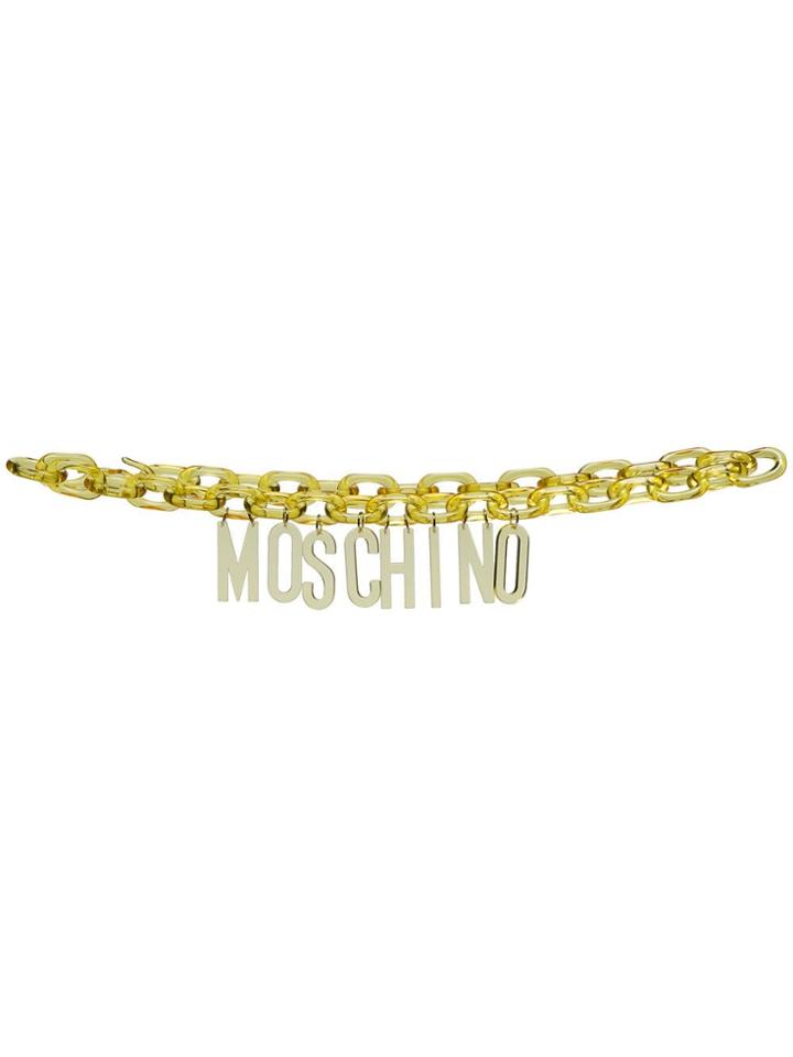 Moschino Acrylic Logo Belt - Yellow & Orange