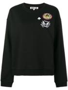 Mcq Alexander Mcqueen Mad-chester Embroidered Sweatshirt - Black