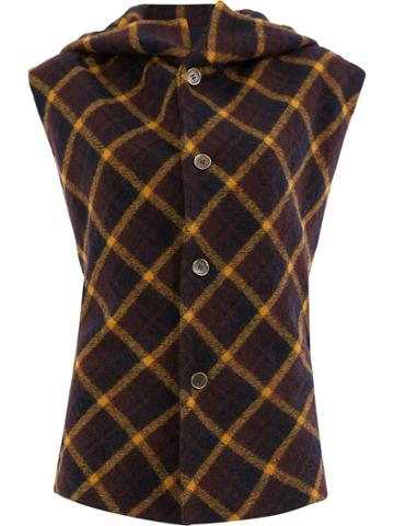 Miaoran Tartan Gilet - Blue