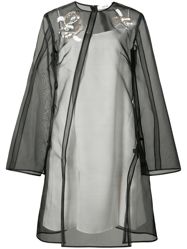 Adeam Asymmetrical A-line Mini Dress - White