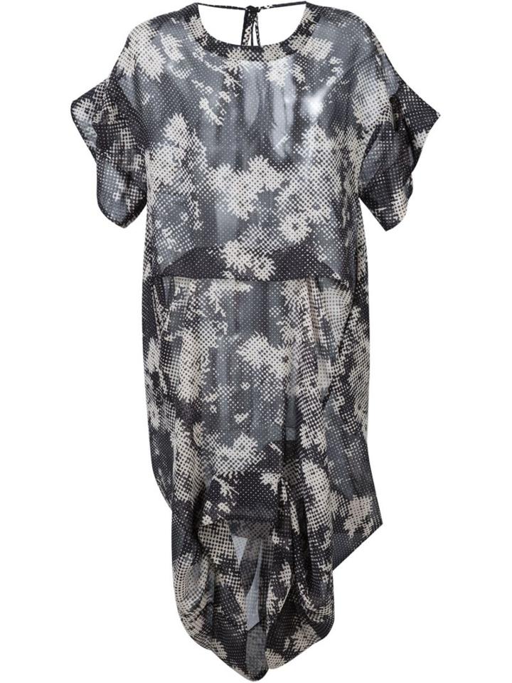Malia Mills Open Back Perforated Beach Dress, Women's, Size: 6, Black, Polyester
