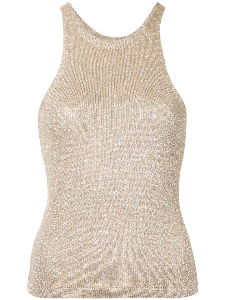 H Beauty & Youth Metallic Thread Knit Top