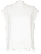 Jean Paul Knott High Neck Layered Top - White