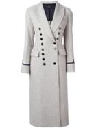 Joseph Double Breasted Coat, Women's, Size: 40, Grey, Wool/polyamide/viscose/polyamide