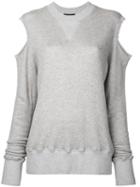 Bassike - Cut-out Sweatshirt - Women - Cotton/polyurethane/rayon - 6, Nude/neutrals, Cotton/polyurethane/rayon