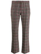 Isabel Marant Checked Cropped Trousers - Red