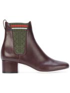Fendi Fabric Panel Ankle Boots - Brown